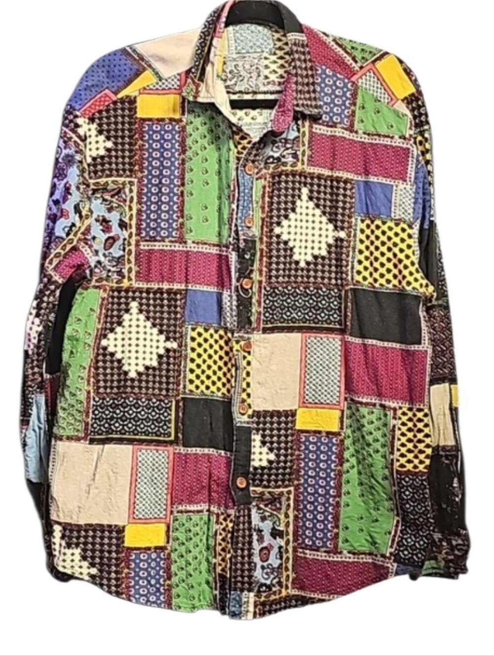 26. Patchwork button down